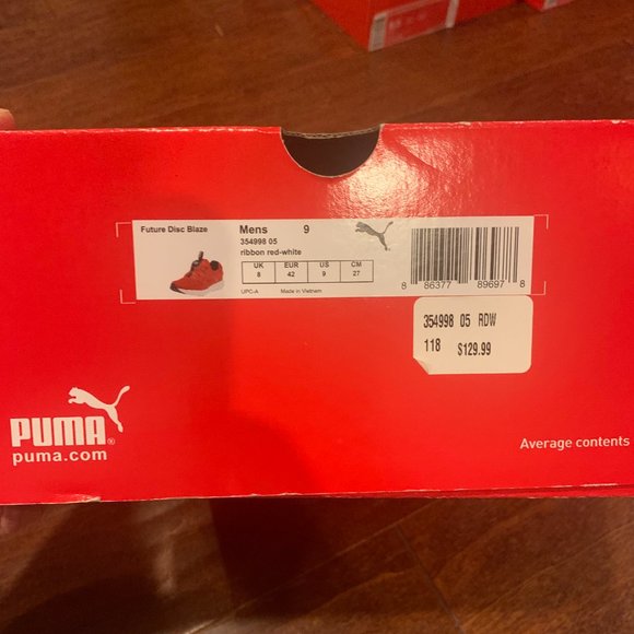 Puma Future Disc Blaze Red Mens Sz 9 Worn 2x - Picture 5 of 5
